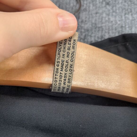 Raw Blue Men's Button-Up Shirt Black 3XL Long Sleeve Multi Pocket Cotton Blend - Picture 9 of 12